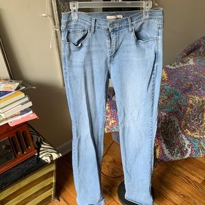 Levi’s Women’s 505 Straight Leg Light Blue Jeans Sz:10